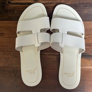 J. Crew Vachetta Interlocking Leather Slide Sandals